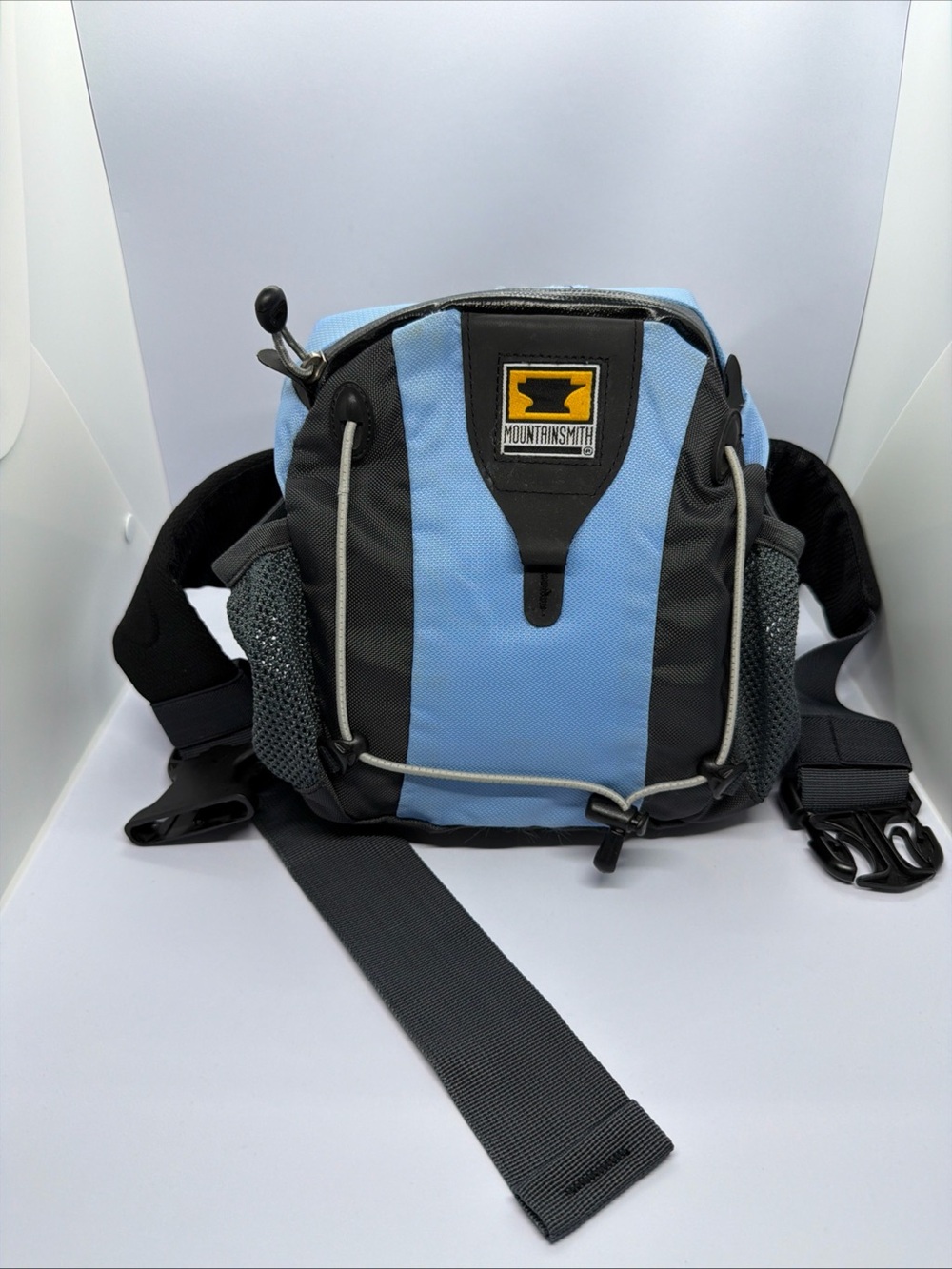 Men's Grey Camo Crossbody Messenger Bag with Adjustable Strap